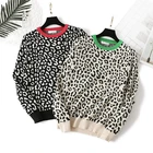 Женский леопардовый свитер Gkfnmt, теплый толстый пуловер с круглым вырезом, мягкий джемпер, трикотажная одежда для осени и зимы, 2021