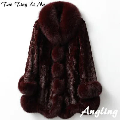 

2021 Women Autumn and Winter New Mink Fur Collar H1
