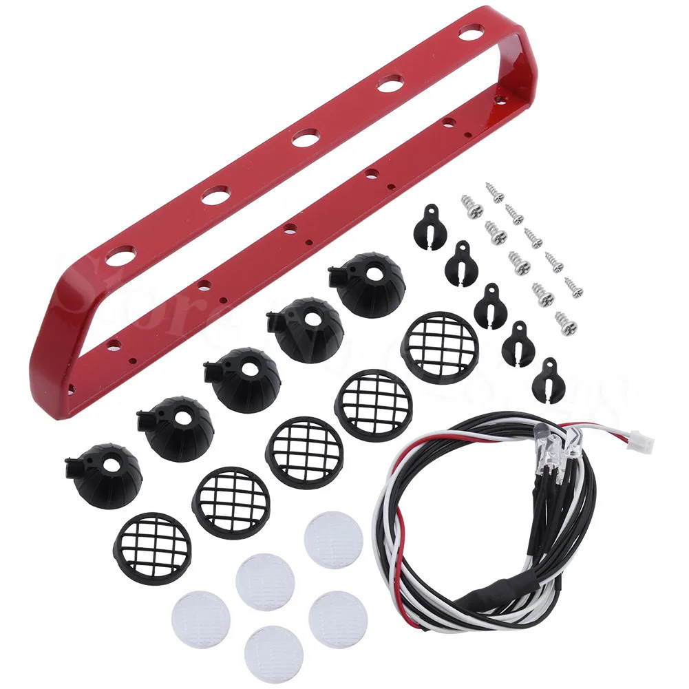 One Set 5 Leds Head Lights Bars Kit for 1/10 Scale RC Car Rock Crawler Spare Parts | Игрушки и хобби