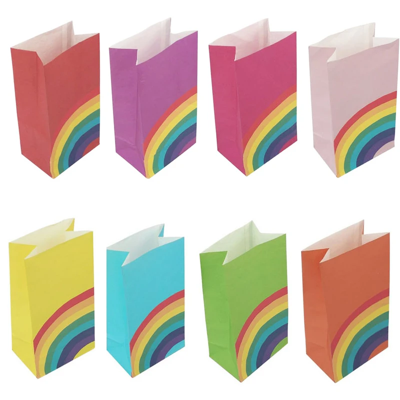 8 шт. конверты из разноцветной радужной бумаги для приглашений подарочные пакеты