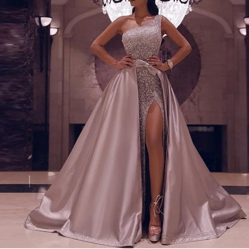 Розовое длинное платье модные платья женские вечерние сексуальные на одно плечо