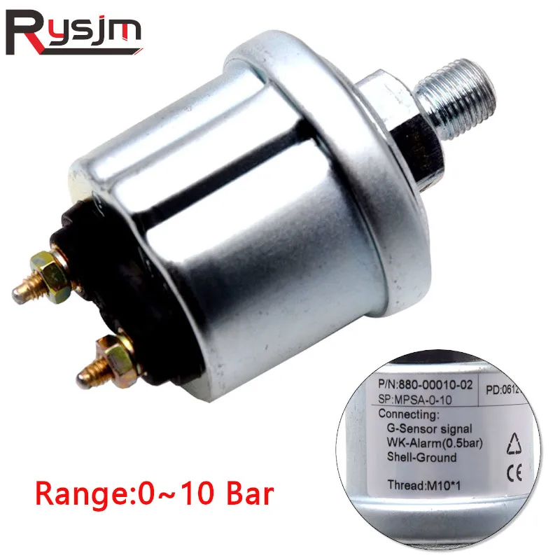 

New Car Oil Pressure Gauge Sender Switch Sending Unit Oil Press Gauge Sensor Measuring Range 0-10 Bar Thread fitting M10*1