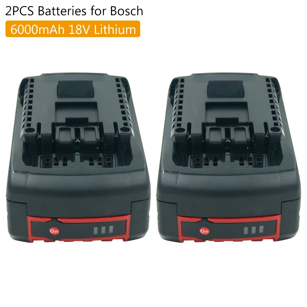 2 шт Замена для Bosch 18 в 6,0 Ач литий-ионный аккумулятор BAT609 BAT610G BAT618G BAT620 BAT621 беспроводные инструменты с лампой