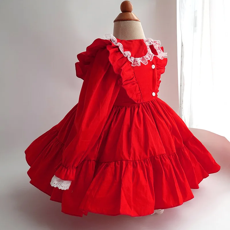 

Boutique dresses for girls Turkey Vintage Spanish Dress Lolita Princess children Gown Birthday Party Ball Two Piece Sets Clothes
