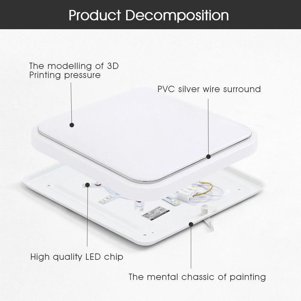 Современные светодиодные потолочные лампы 12 Вт теплый белый Естественный свет