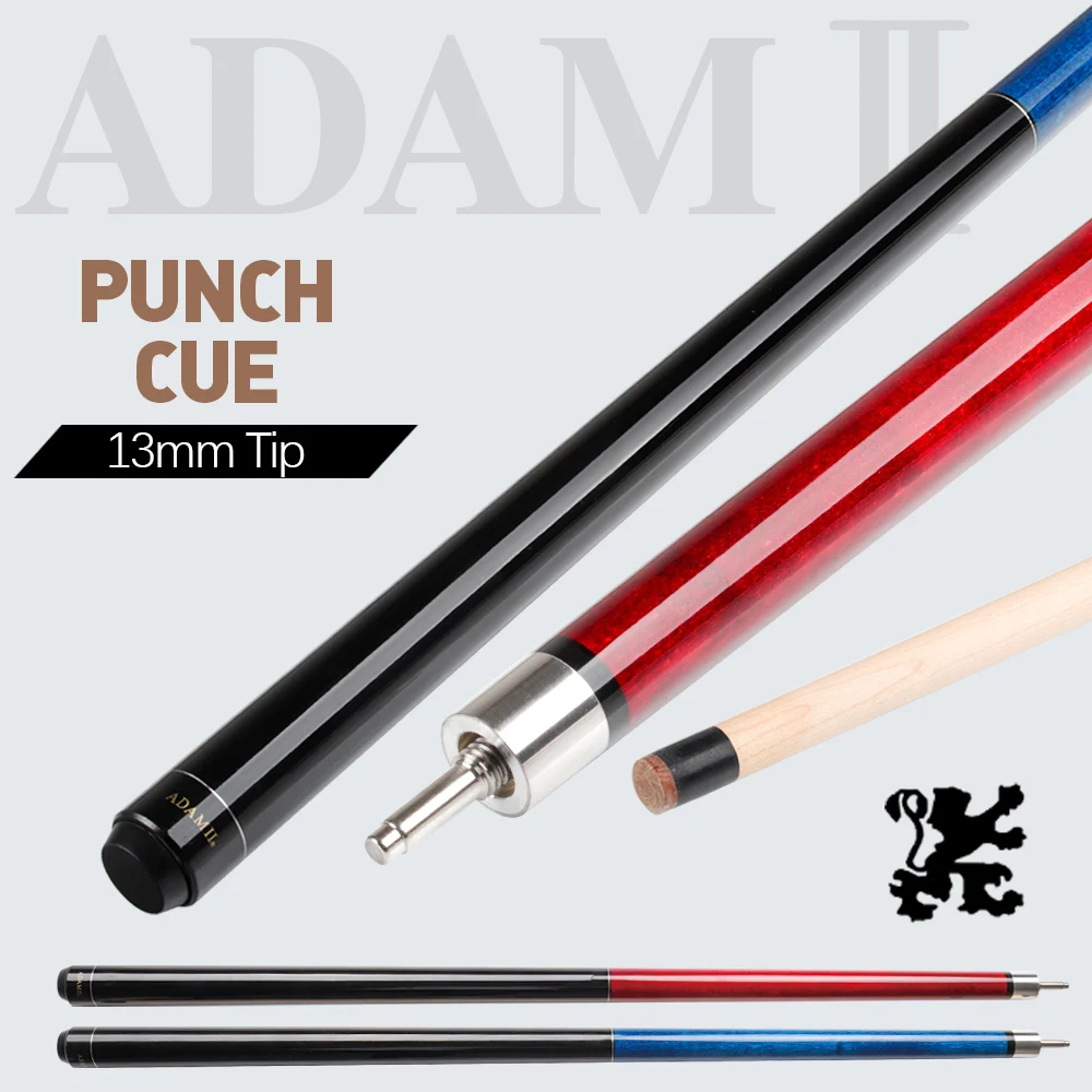 ADAMII Billiard Punch Cue Uni-Lock Quick Joint 13mm Tip Maple Shaft Smooth Wrap Break Cue Strong Powerful Kit Exquisite Design