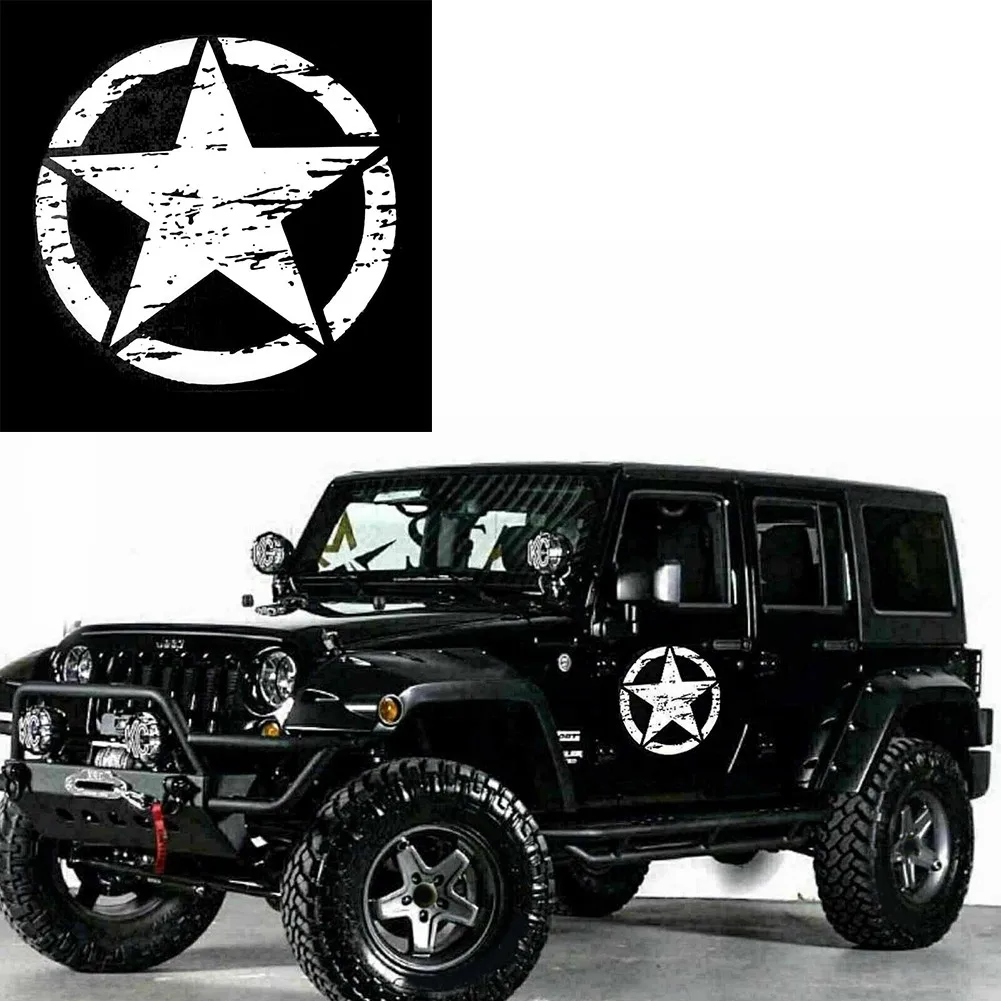 

1 Piece Car Sticker 20\" * 20\" Army Star Distressed Easy Installation