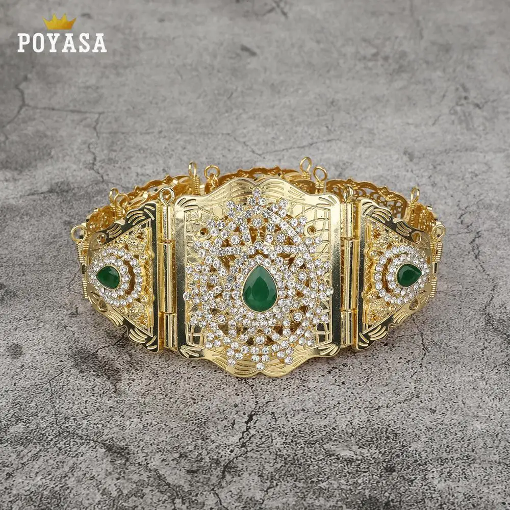 Марокканский шикарный СВАДЕБНЫЙ золотой и серебряный металлический ремень Caftan