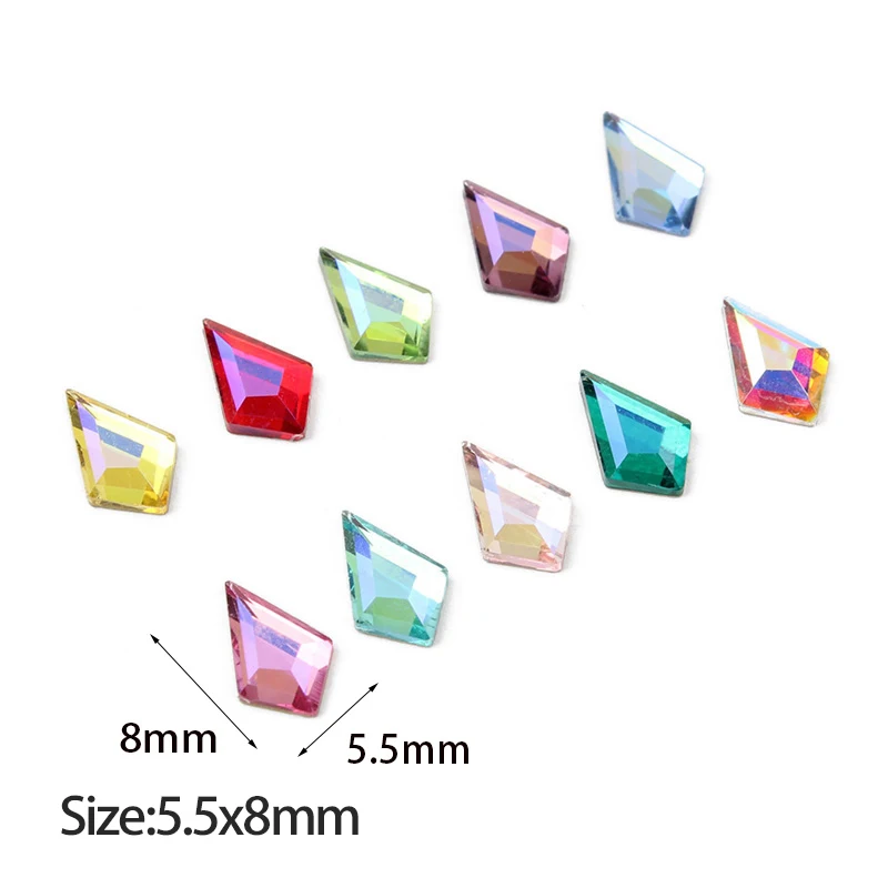 Новый Цвет Кристалл AB Стразы для ногтей Кристальные камни стеклянные стразы