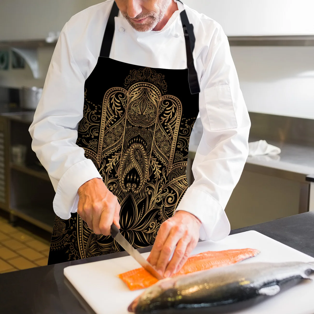 Арабский золотой цветок абстрактное искусство тату Кухонный Фартук с узором