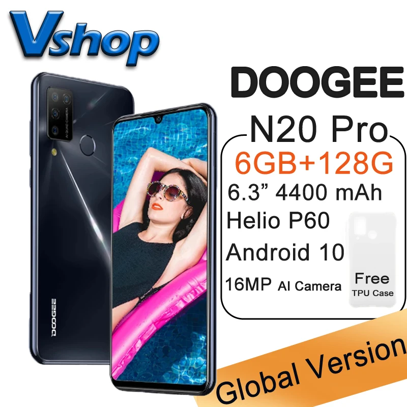 Смартфон DOOGEE N20 Pro 6 ГБ + 128 Гб глобальная версия четыре камеры Восьмиядерный
