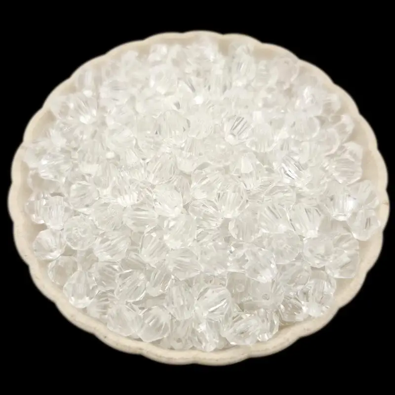 Акриловые прозрачные алмазные бусины россыпью 300 шт. для изготовления ювелирных