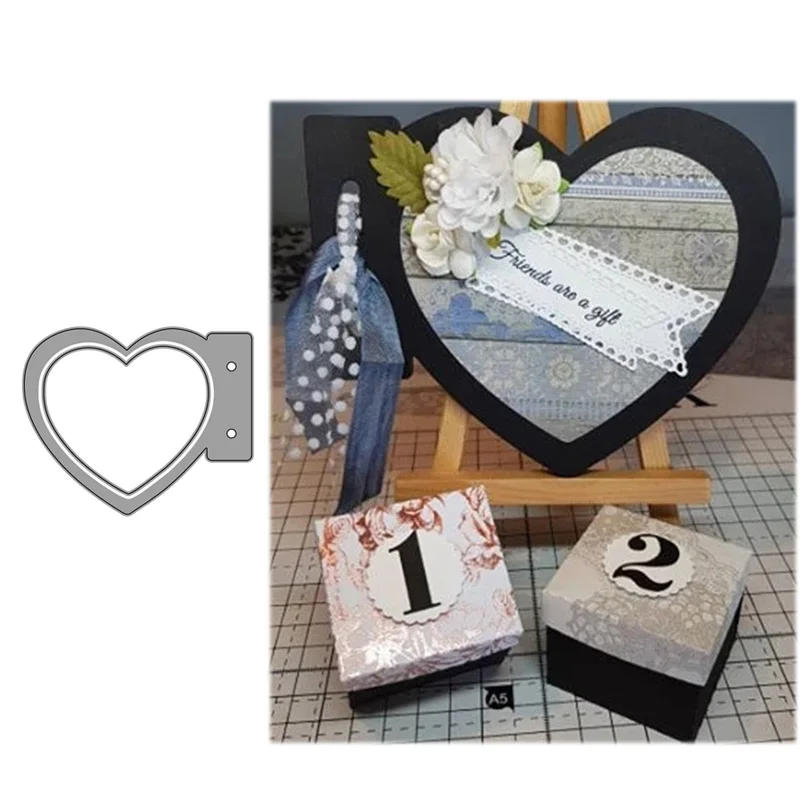 

Металлические штампы в форме сердца для «сделай сам» скрапбукинга, изготовления фотокарт, декоративные принадлежности, штамповочный шабло...