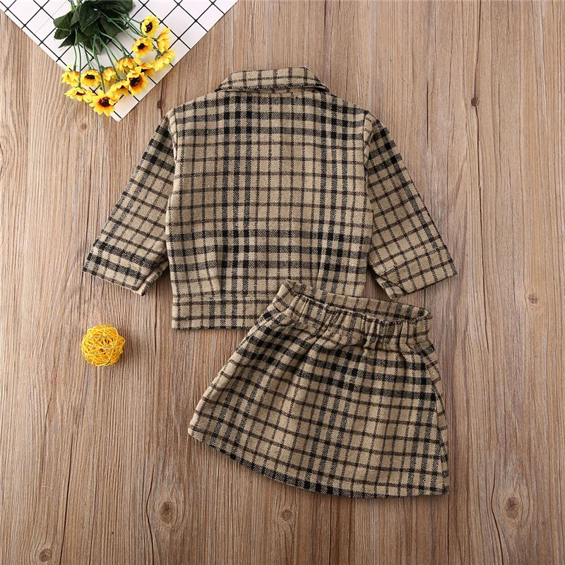 Модные От 1 до 5 лет комплекты одежды для маленьких девочек осенне-зимнее