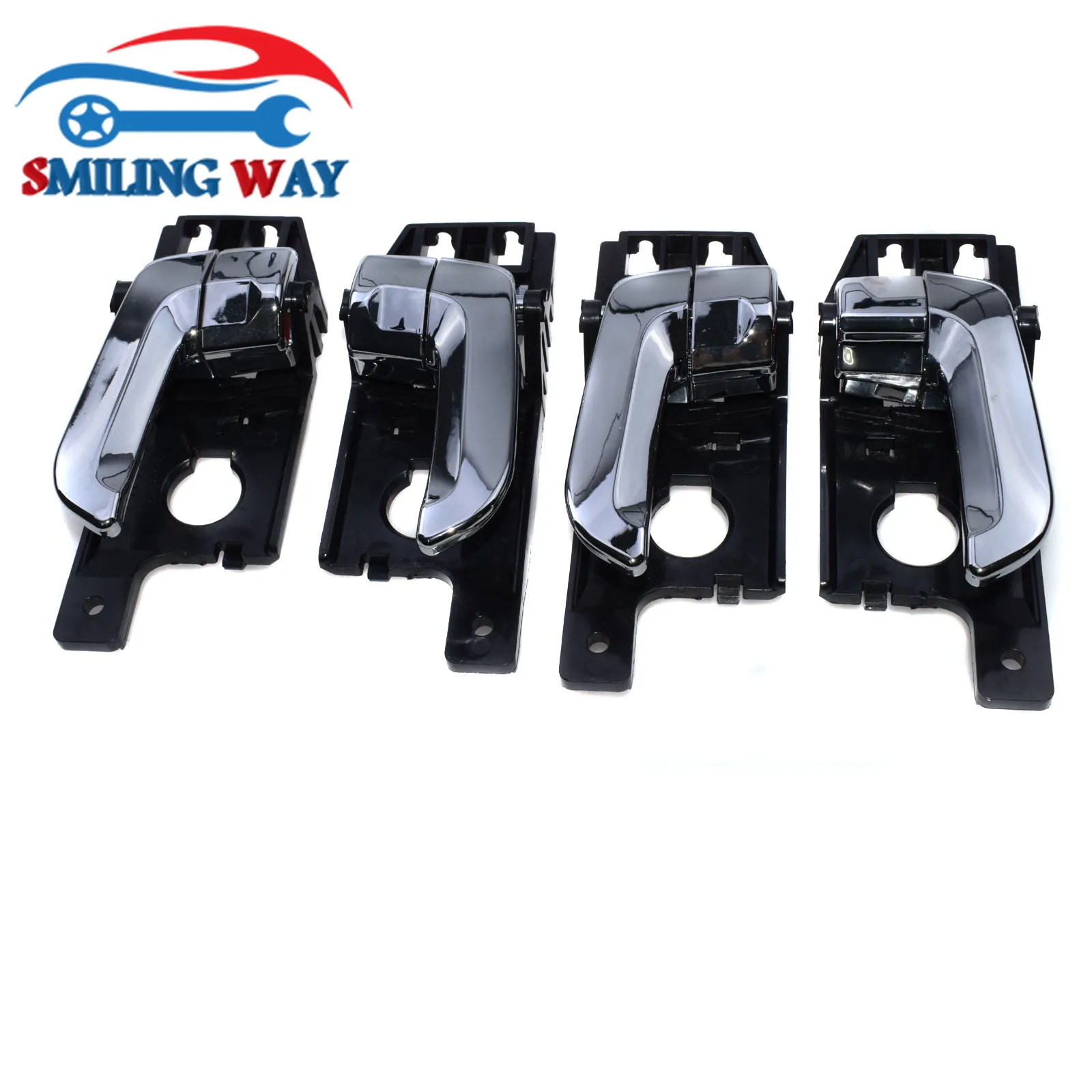 Хромированная черная внешняя и внутренняя дверная ручка 8 шт. передняя задняя