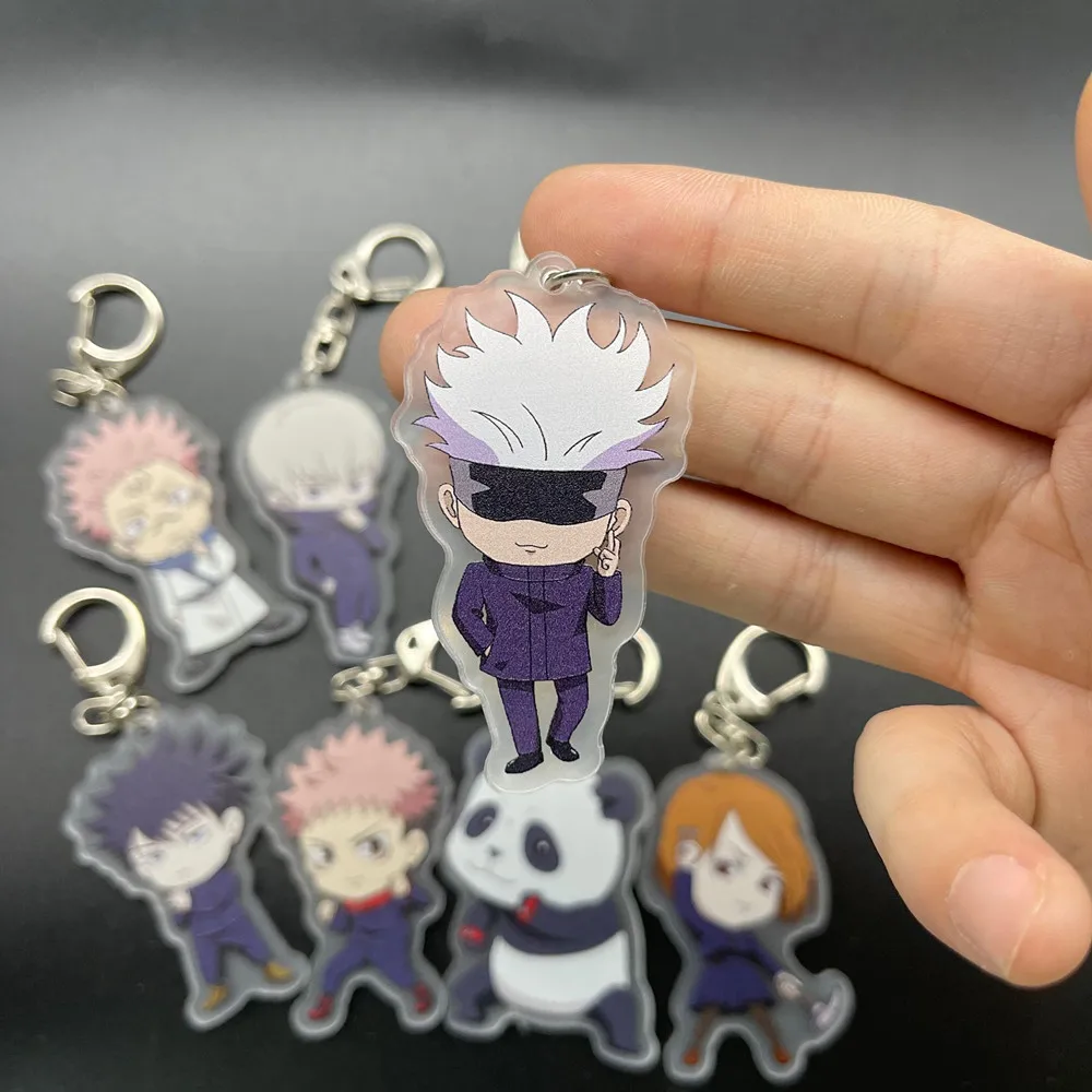 

Jujutsu Kaisen Gojou Satoru Toge Inumaki Ryoumen Sukuna Key Chain Pendant Cosplay Two-sided Acrylic Keychain Keyring Prop