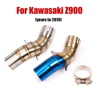 for kawasaki z900 motorcycle exhaust system pipe escape middle mid tube connect link section stainless steel slip on 51mm