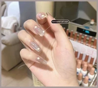 nailfan popular nail glue nail milk tea spar cats eye nail glue smoothie wide cat eye nail polish gel transparent versatile