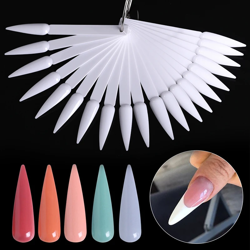 Прозрачные накладные ногти в стиле веера натуральные черные прозрачные палочки
