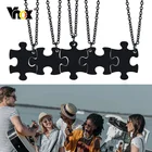 Ожерелья-пазлы Vnox для женщин с бесплатной гравировкой, уникальный кулон дружбы сестры BFF, ожерелье с именем на заказ