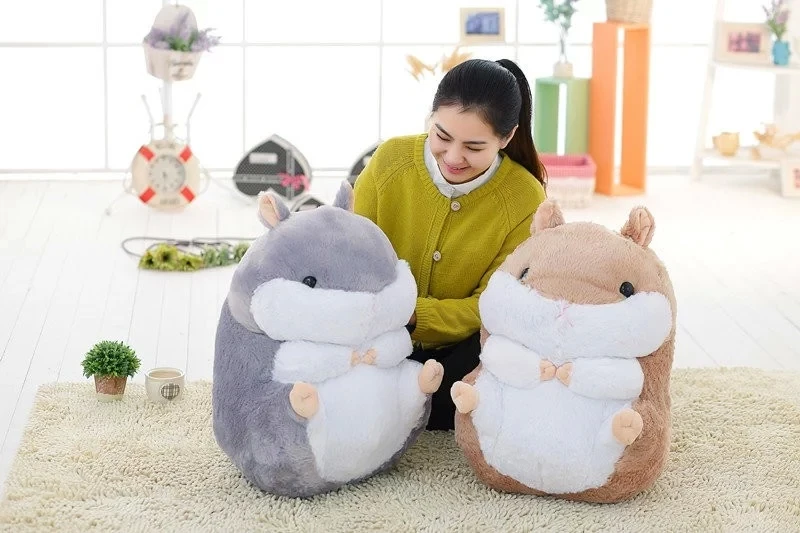 1 шт. 35 см/55 см Kawaii милый хомяк мягкая плюшевая игрушка Плюшевая Кукла чучело животное Peluche хомяк для детей