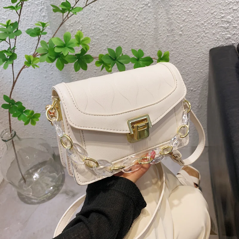 

popular fashion bag female 2021 summer new fashion chain small square bag simple bag
