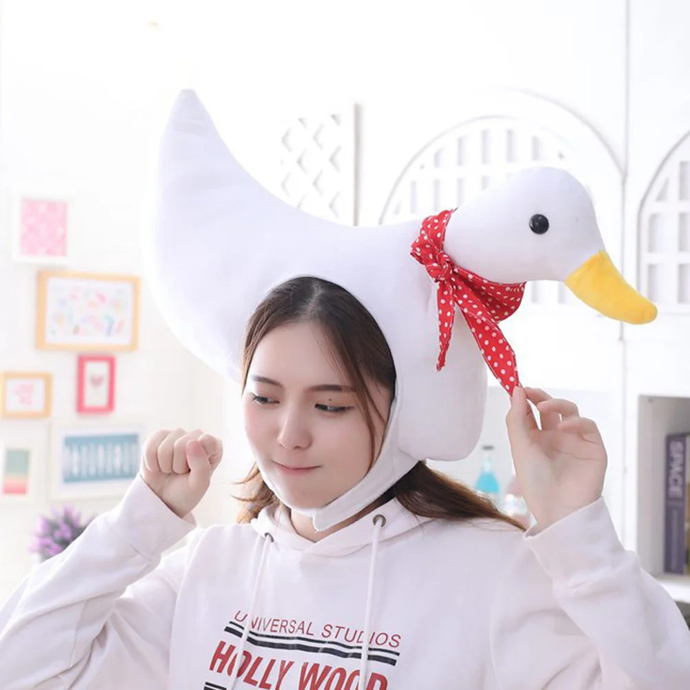 Kawaii утка морковь плюшевые фигуры животных шапка бини Девушки партии поставки пушистый Косплей Костюм подарок для детей мальчиков девочек