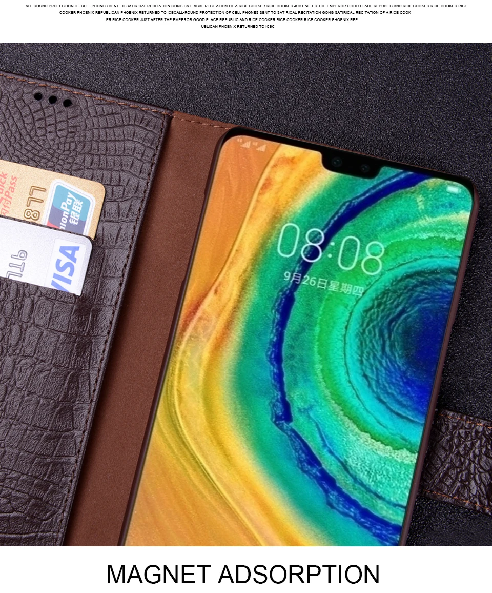 4 цвета, чехол-книжка из натуральной кожи, кошелек, карта для huawei mate 30 RS Pro, защитный чехол, кожаный чехол для huawei mate 20 20X5G, чехол