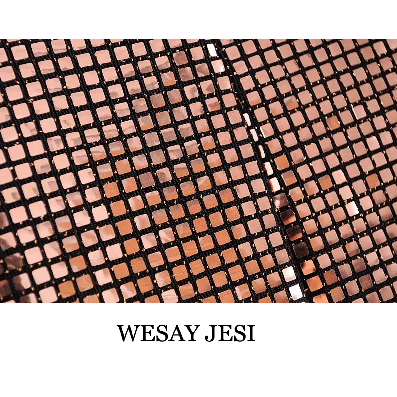 

WESAY JESI Sexy V Neck Party Mini Dress Women Plaid Sequins Puff Long Sleeve Club Dresses Lady Bodycon Pleated Vestidos