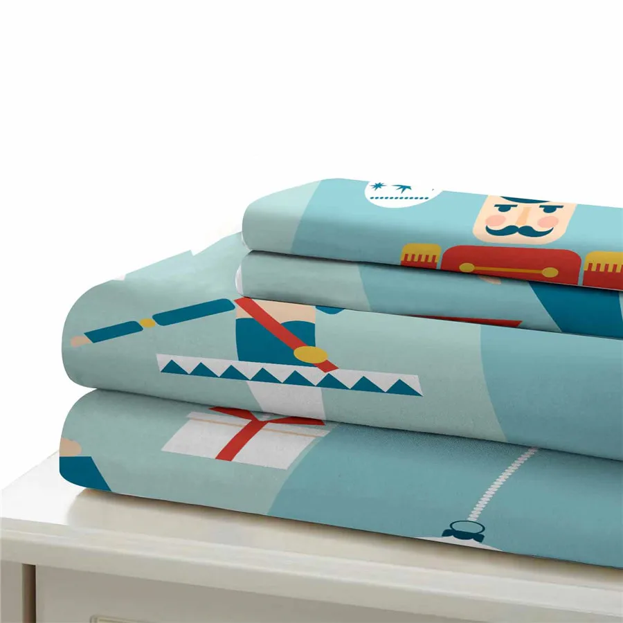HELENGILI 3D Постельное белье Щелкунчик печати пододеяльник набор Bedcloth с Наволочка на