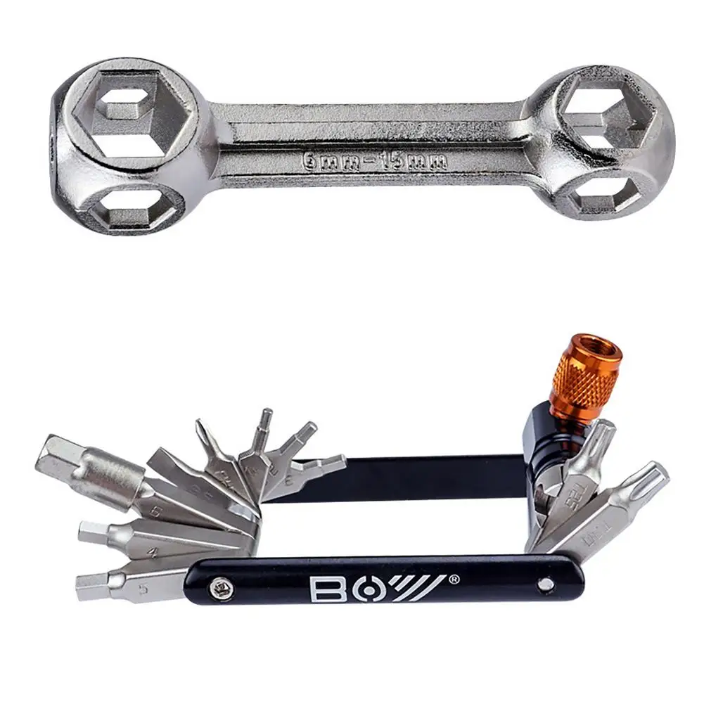 

Bicycle Folding Tool 12 In 1 Road Bike Mountain Bike Multi-function Combination Repair Tool Cycling Repair Tool Kit Equipment