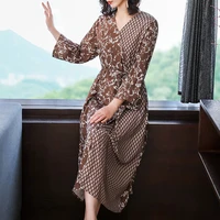 zuoman 2021 loose casual mulberry silk maxi dress summer vintage 4xl plus size elegant women party vestidos