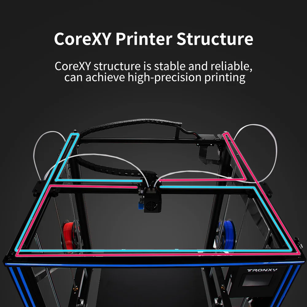 TRONXY Новый Большой DIY 3D принтеры 2 в 1 из двойной Цвет экструдер Тепло Кровать