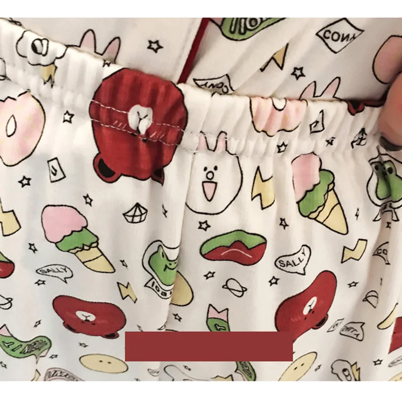 

KISBINI Cotton Autumn 2020 Cute Women Pajamas Set Cartoon Printed Long Sleeve Home Wear Sleepwear Lady New Design Pyjamas