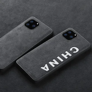 suede synthetic luxury phone case for apple iphone 11 pro x xr xs max protective cover iphon case carbon fiber phone case luxury free global shipping