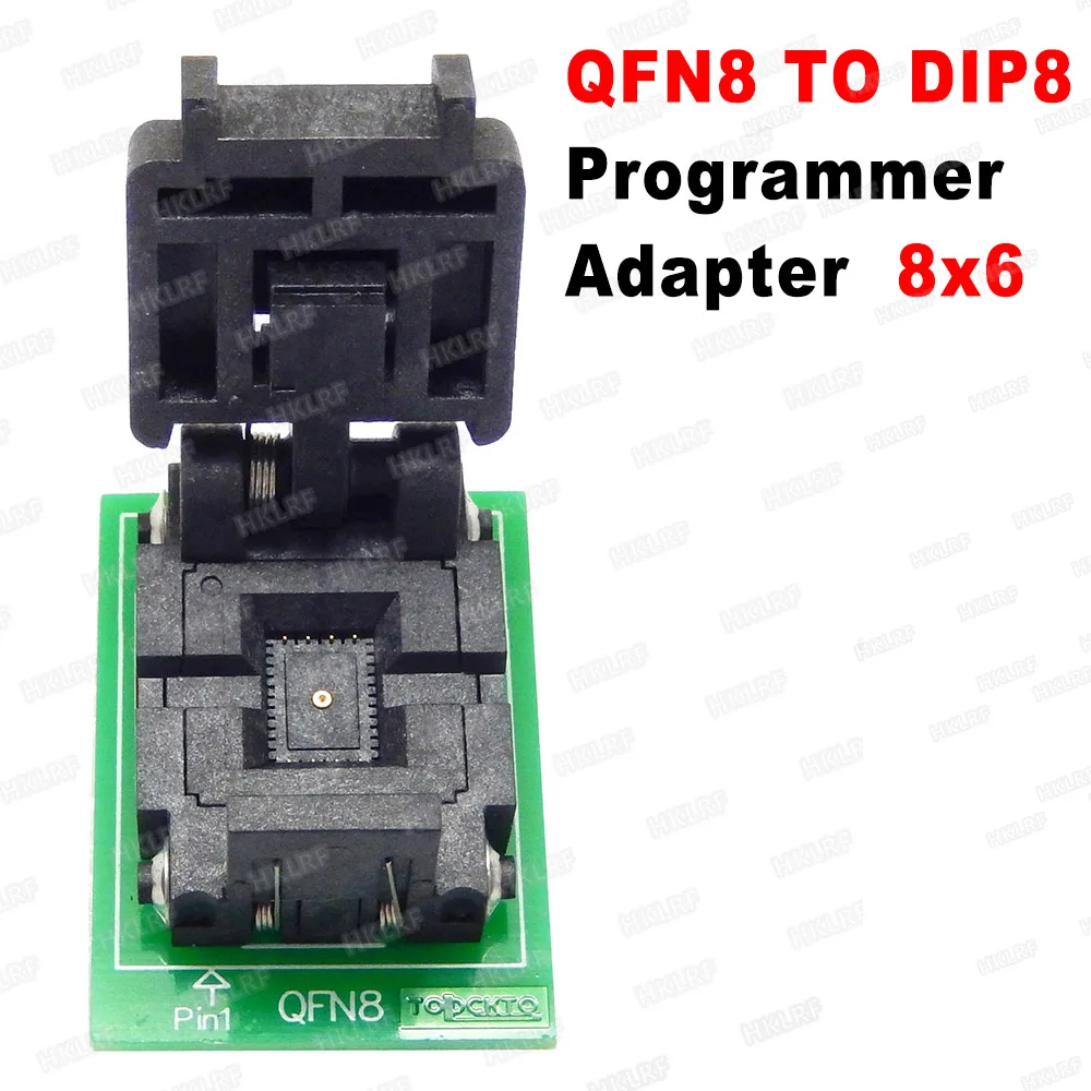 QFN8 для DIP8 программист адаптер WSON8 DFN8 MLF8 для DIP8 гнездо для 25xxx 6x5 3x2 8x6 мм шаг = 1,27 мм