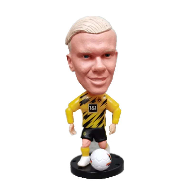 Soccerwe 6 5 см в высоту куклы-звезды для футбола подвижная база вкладыши #9 # Haaland
