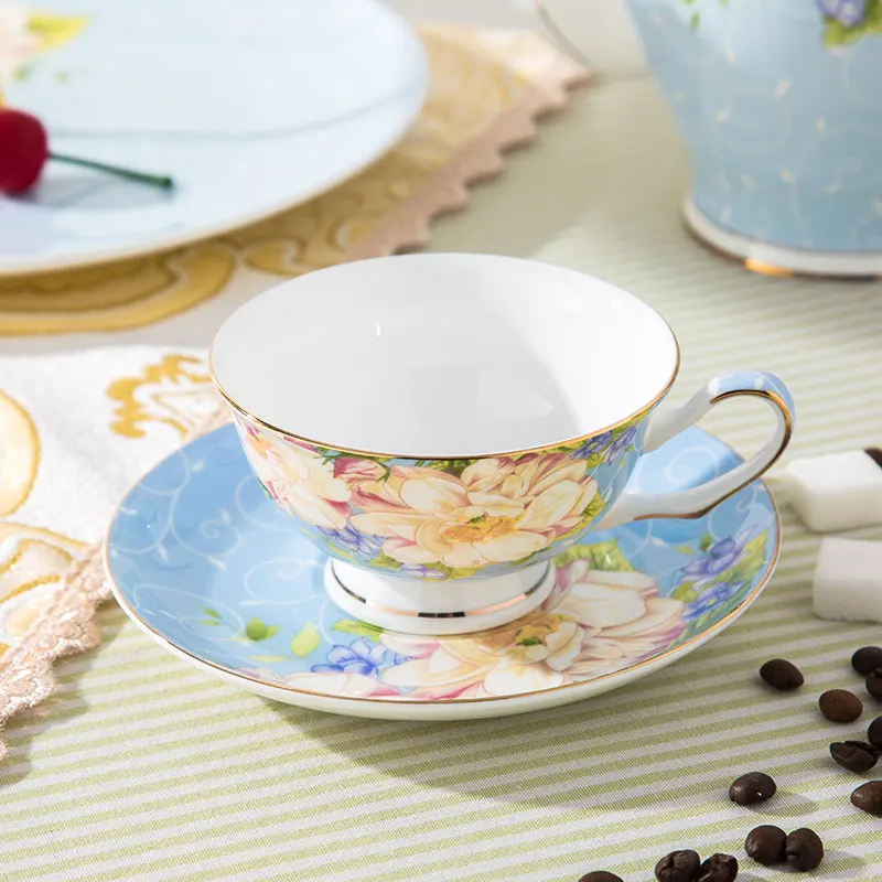 Европейский керамический стаканчик для чая и блюдце с широким горлом большой