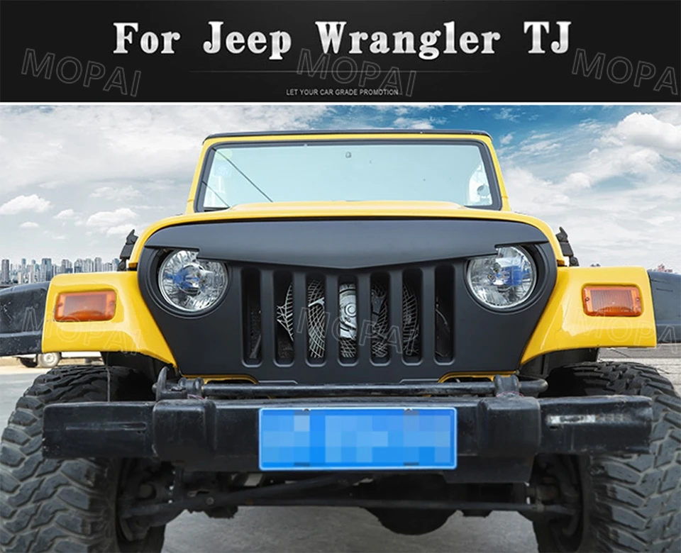 MOPAI гоночные грили для Jeep Wrangler TJ автомобиля Передняя решетка решетки для Jeep для Wrangler TJ 1997-2006 автомобильные аксессуары