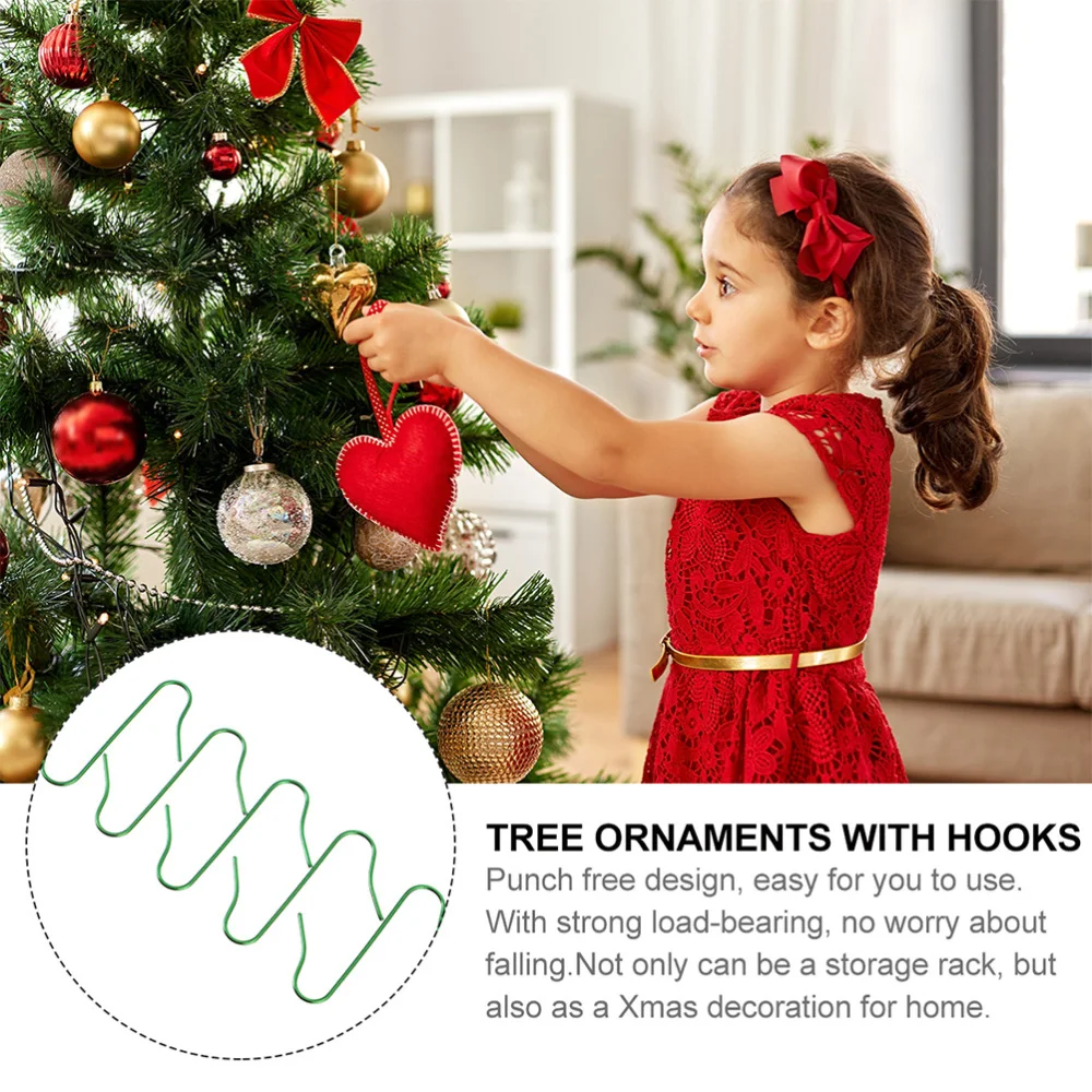

1 Set 100Pcs Christmas Ornament Hangers Tree Hanging Hooks (Assorted Color)