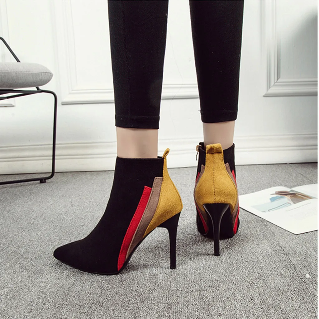 SAGACE High Heel Ankle Boots Sexy Charm Women Elegant Pointed Toe Booties Shoes Ladies Thin Super | Обувь