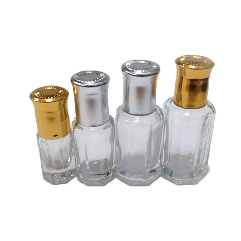 

MUB-1pc 3ml Mini Essential Oils Metal Roller Ball Glass Perfume Bottle Travel Portable Empty Roll-On Refillable Bottle Container