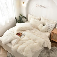 bedding sets mink four piece set long plush crystal velvet coral velvet quilt cover sheet pillow case comforters quilt bed suits