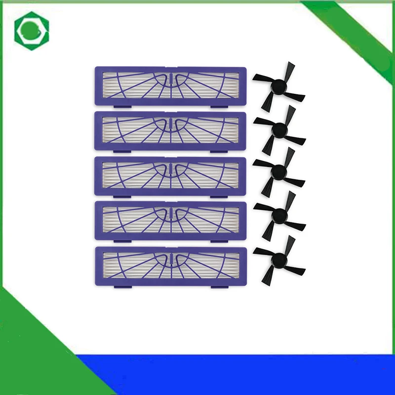 5 шт. Hepa фильтр + боковая щетка для Neato пылесос Botvac 70E/75/80/85 аксессуары