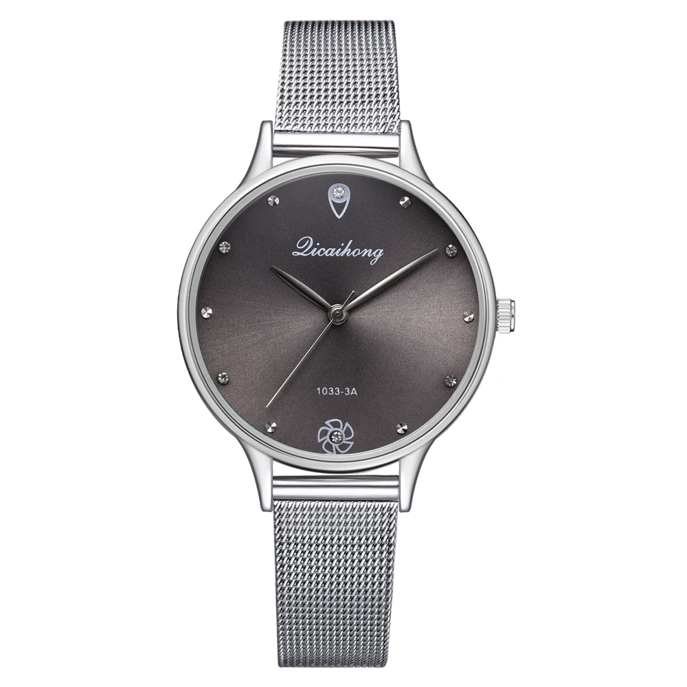 

Luxury Women Green Dial Bracelet Quartz Clock Fashion Metal Silver Belt Fashion Creative Dress Watches For Ladies Women Gift