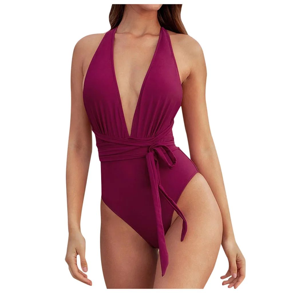 2020 сексуальный женский слитный купальник большого размера Женский винтажный с