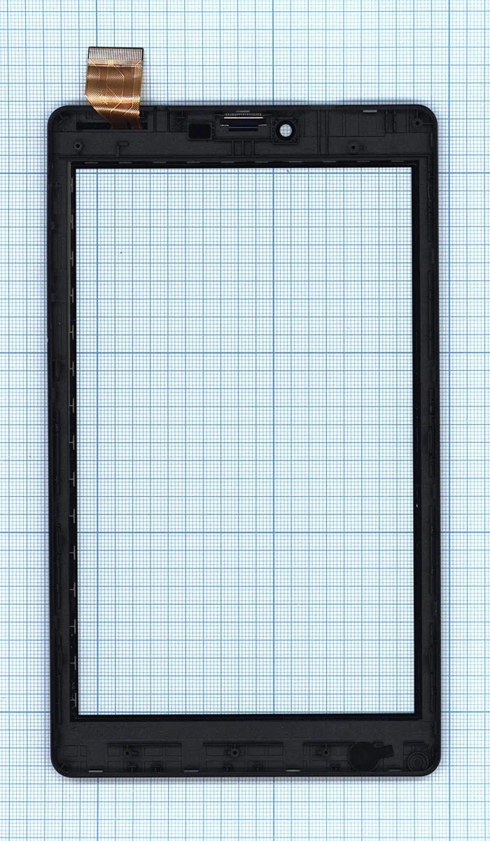 Сенсорное стекло (тачскрин) для Irbis TZ737 черное с рамкой | Мобильные телефоны и