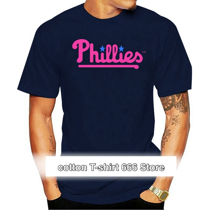 

Camiseta de algodón para hombre, camiseta estampada, Phillies