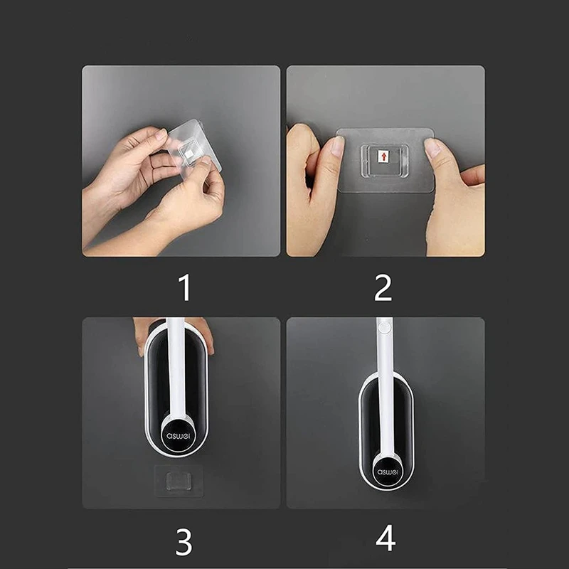 Щетка для унитаза настенная щетка с держателем туалетной щетки и 16 одноразовых