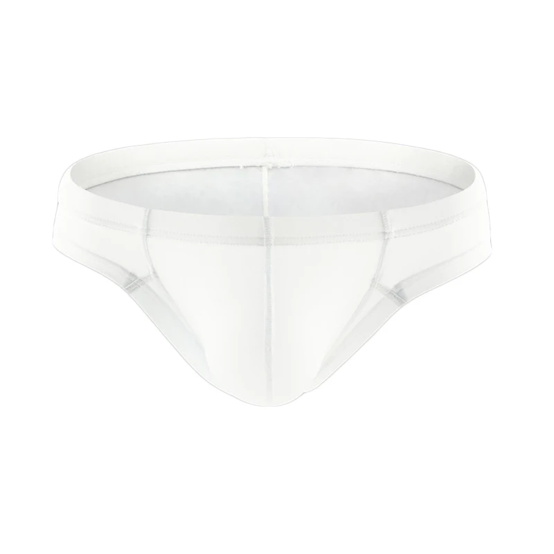 5PCS Men Underwear Ice Silky Solid Briefs Low Waist Breathable Lingerie Man Underpants Bikini Brief Jockstrap Pouch Panties